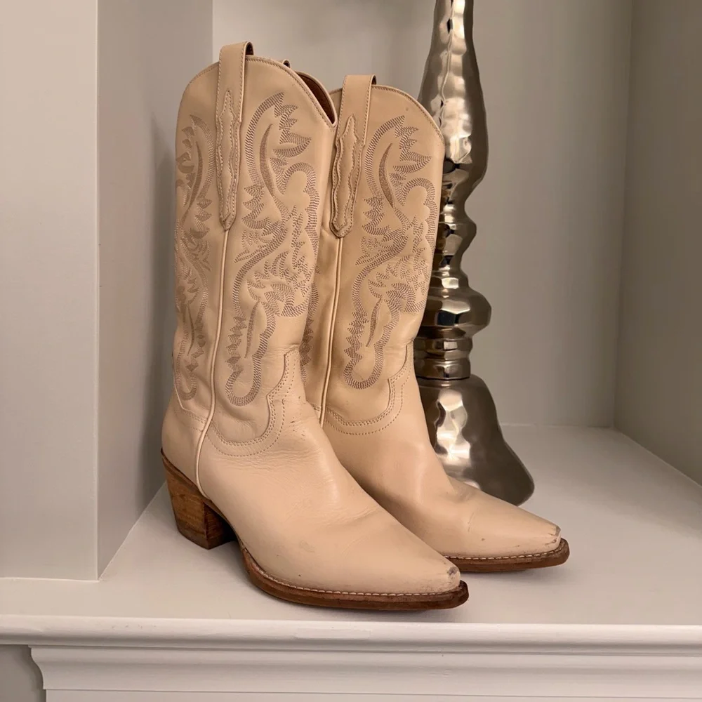 Elegant Pink Western Boots - Picture 4 of 6